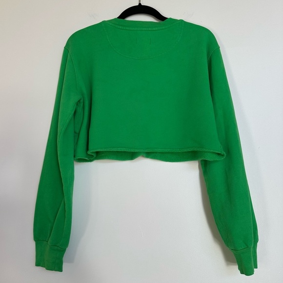 Camila Coelho Sport Sierra Cropped Sweatshirt in Grass Green Size Medium - Picture 4 of 11